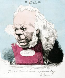 Karikatur von Honore Daumier (1808-1879), französischer Graveur, Maler und Bildhauer. Gravur von P. Bernais. Maße: 33x30cm. Arbaud Museum. von Honoré Daumier