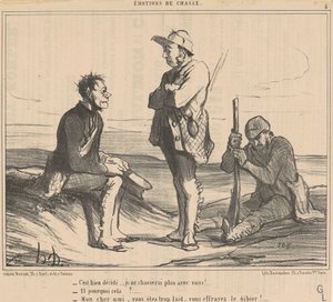 Es ist entschieden ... Ich werde nicht mehr mit euch jagen! ... von Honoré Daumier