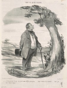 Es ist doch da, wo ich mein Zeichen eingraviert habe ... von Honoré Daumier