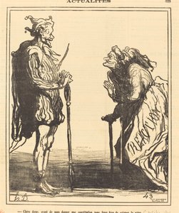 Liebe Dame, bevor Sie uns geben... von Honoré Daumier