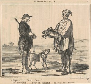 Wie viel kostet dein Hase, Freund? von Honoré Daumier