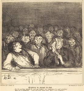 Verfall des Dramas im Jahr 1866 von Honoré Daumier