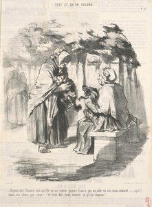 Seit Zémire weiß, dass sie mich fünfzehn Francs kosten wird... von Honoré Daumier
