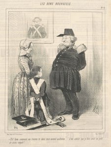Eh! Bien, wie findest du mich in meiner neuen Uniform ... von Honoré Daumier