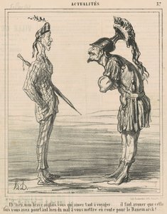 Nun gut! Mein tapferer Engländer ... von Honoré Daumier