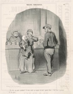 Da ist ein kleiner Trunkenbold! von Honoré Daumier