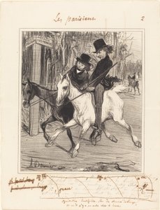 Équitation boutiquière von Honoré Daumier