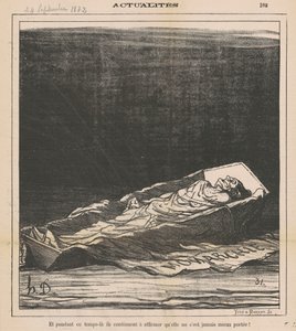 Und währenddessen behaupten sie weiterhin, dass es ihr nie besser ging! von Honoré Daumier