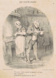 François, dein Cousin der Feuerwehrmann war da... von Honoré Daumier
