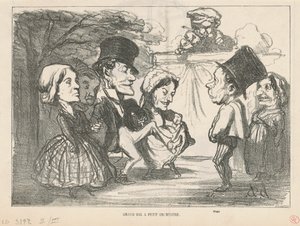 Großer Ball mit kleinem Orchester... (recto); Eine Gesellschaft in Kollektivnamen (verso) von Honoré Daumier