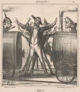 Halt!!! von Honoré Daumier