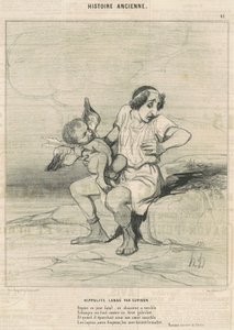 Hippolyt von Cupido durchbohrt von Honoré Daumier