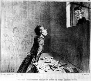 Wie Einzelhaft nicht immer hervorragende Ergebnisse liefert, eine Serie von Karikaturen über Professor und Moutards von Honore Daumier (1808-1879). 