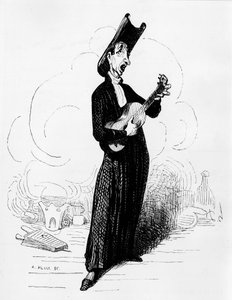 Humorvolle Zeichnung von Mathieu Joseph Bonaventure Orfila (1787-1853) (Gravur) von Honoré Daumier