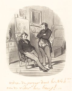 Unannehmlichkeit, ein schlechtes Bild zu senden... von Honoré Daumier