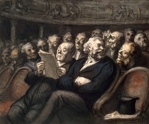 Pause an der Comédie-Française, 1858 von Honoré Daumier