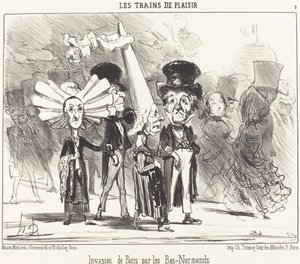 Invasion von Paris durch die Bas-Normannen von Honoré Daumier