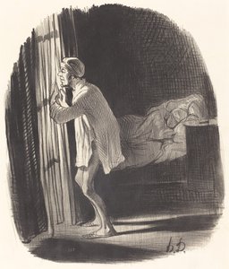 Ich glaube, ich habe eine Eule singen gehört... von Honoré Daumier