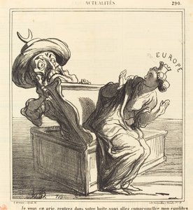 Ich bitte Sie, gehen Sie zurück in Ihre Kiste... von Honoré Daumier