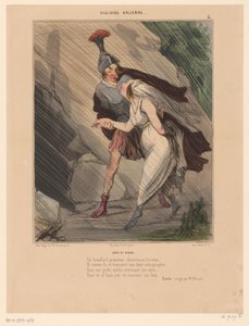 Karikatur von Aeneas und Dido von Honoré Daumier