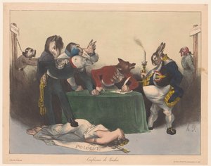 Karikatur der europäischen Großmächte während der Konferenz von London von Honoré Daumier