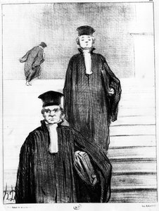 Anwälte, Karikatur von Honoré Daumier (1808-1879). Charivari