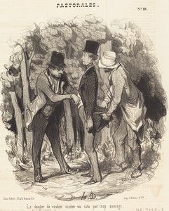 Die Gefahr... eine zu wilde Seite zu besuchen von Honoré Daumier
