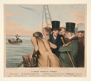 Das letzte Kapitel des Telemach, aus La Caricature (Journal) von Honoré Daumier