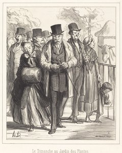 Sonntag im Jardin des Plantes von Honoré Daumier