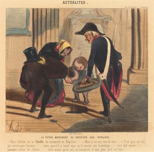Das zukünftige Denkmal Napoleons bei den Invaliden von Honoré Daumier