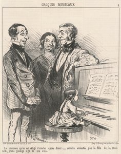 Das Stück, das man schlucken muss... von Honoré Daumier