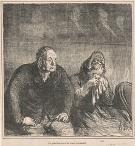 Der vierte Akt eines interessanten Dramas von Honoré Daumier