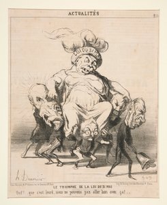 Der Triumph des Gesetzes vom 31. Mai, aus Actualités von Honoré Daumier