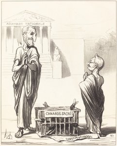 Die Auguren des Reiches... von Honoré Daumier