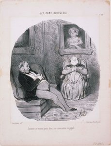 Die guten Bürger - Wie endet... Ein eheliches Gespräch von Honoré Daumier