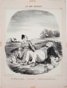 Die guten Bürger: Erschrecke sie nicht, Eudoxie... von Honoré Daumier