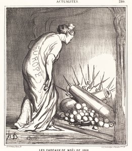 Die Weihnachtsgeschenke von 1868 von Honoré Daumier