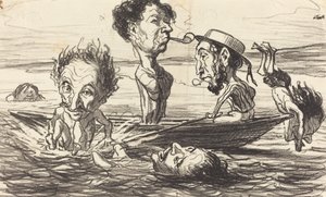 Die Tritonen der Seine von Honoré Daumier