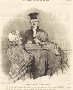 Die Nachbarinnen vor dem Friedensrichter von Honoré Daumier