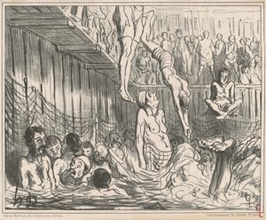 Die Bäder für vier Sous von Honoré Daumier