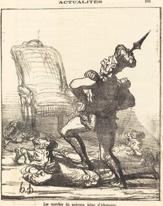 Die Stufen des neuen Thrones von Deutschland von Honoré Daumier