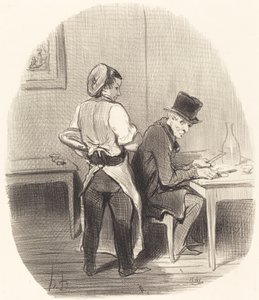 Aber, mein Herr, ich versichere Ihnen, es ist... Kalbfleisch!... von Honoré Daumier