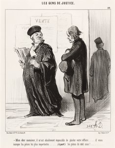 Mein lieber Herr... unmöglich, Ihre Angelegenheit zu vertreten von Honoré Daumier