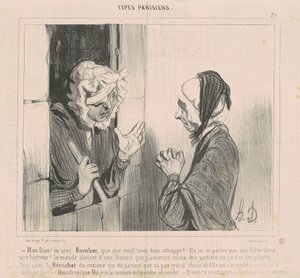 Mein Gott! Madame Bombec, was haben Sie gefangen? von Honoré Daumier
