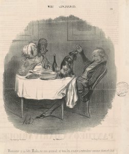 Herr hat sein Tier, Madame ihr Tier ... von Honoré Daumier