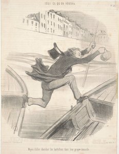 Mittel, um die Barbillons in ihrem eigenen Zuhause zu suchen von Honoré Daumier