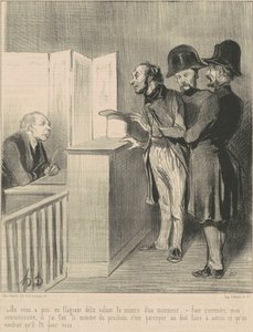 Man hat Sie auf frischer Tat ertappt ... von Honoré Daumier