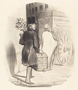 Pariser transportiert in ein anderes Viertel... von Honoré Daumier