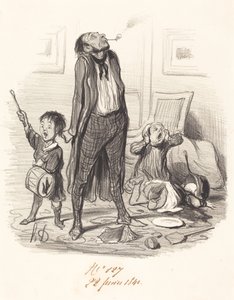 Klassischer Dichter, der eine Ekloge komponiert... von Honoré Daumier
