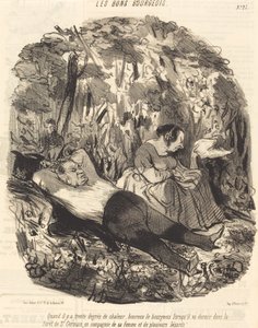 Wenn es dreißig Grad heiß ist... von Honoré Daumier